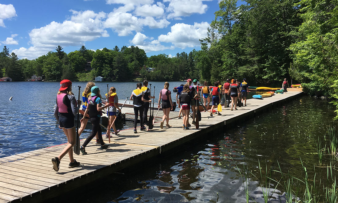 Students Canoeing