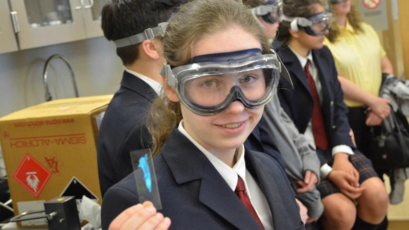 Picture of students in a science lab