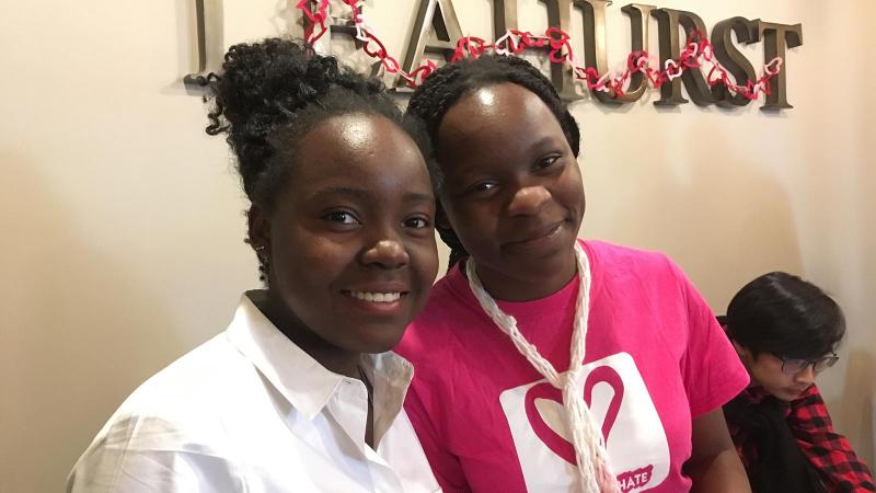 Picture of two students posing for a photo together