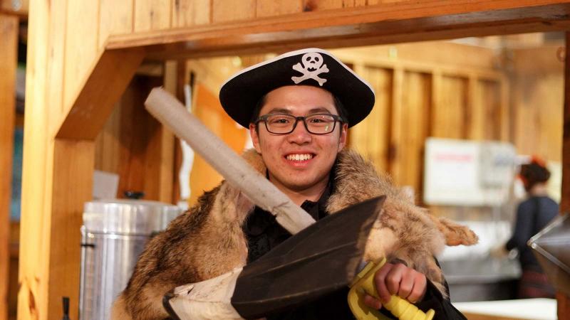 Picture of a student in a pirate costume