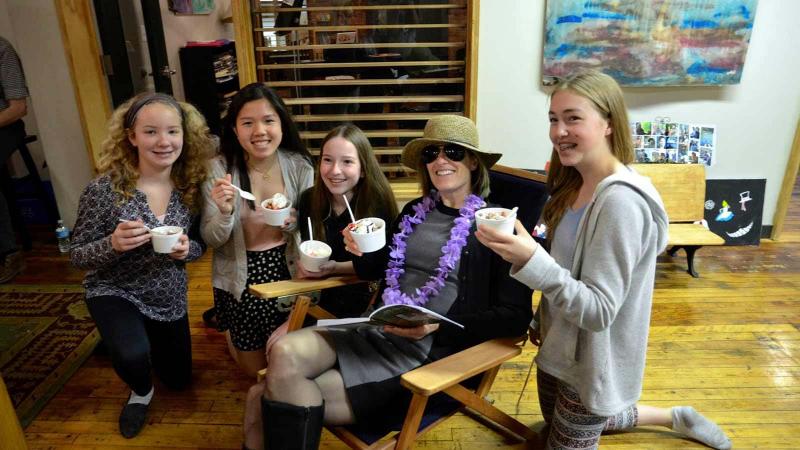 Picture of teachers eating ice cream