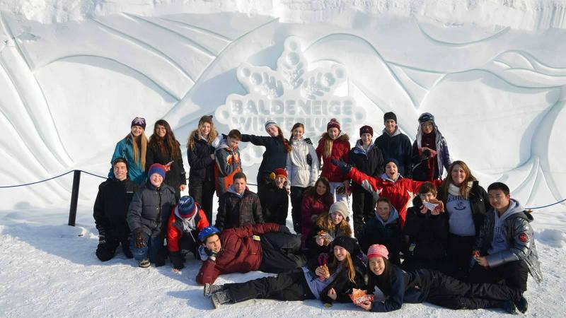 Picture of students outdoors in the snow